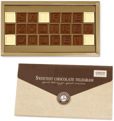 Mesaje dulci din ciocolata
