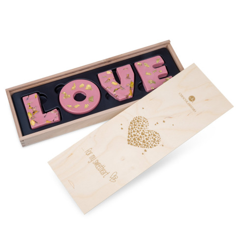 Litere din ciocolata belgiana Love Letters - Ruby