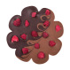 Ciocolata in forma de floare decorata cu zmeura