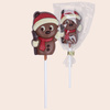 Acadea din ciocolata belgiana Lollipop Snowman