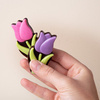 Ciocolata in forma de lalele ChocoBouquette - 3 Tulips DARK