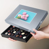Cutie cu praline din ciocolata Postcard Maxi Silver.