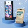 Smartphone din ciocolată albă, cu mesaj Merry Christmas