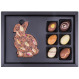 Cutie cu praline din ciocolata Easter ChocoPostcard Midi Green Rabbit