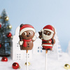 Acadea din ciocolata belgiana Lollipop Santa with bell